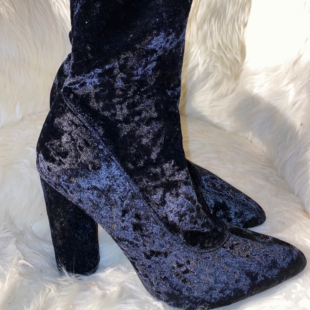 COPY - Fashionnova velvet crushed sock boots